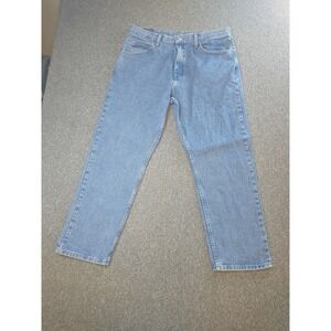 Wrangler Denim Jeans Men 35x28 976T1SB Relaxed Fit Work Pants Outdoor Western